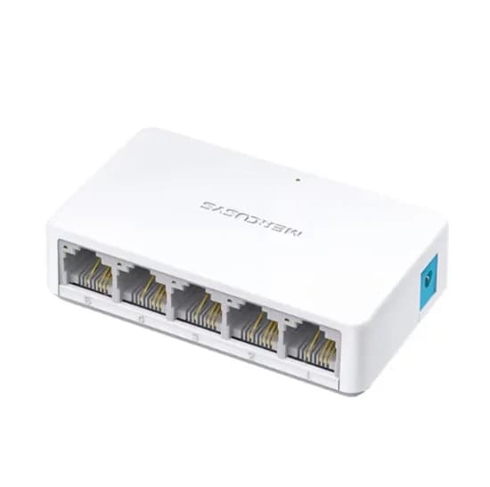 Hub Switch Mercusys MS105 de 5 Portas 10/100MBPS - Branco