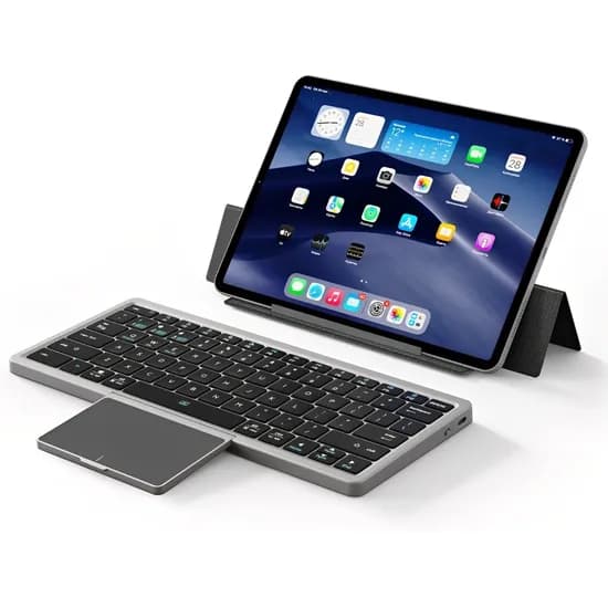 Teclado Universal Série Ok com Capa e Suporte Bluetooth - Preto