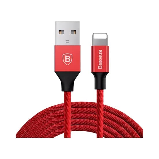 Cable Baseus CALYW-C09 USB-A A Lightning 3M Rojo - Negro