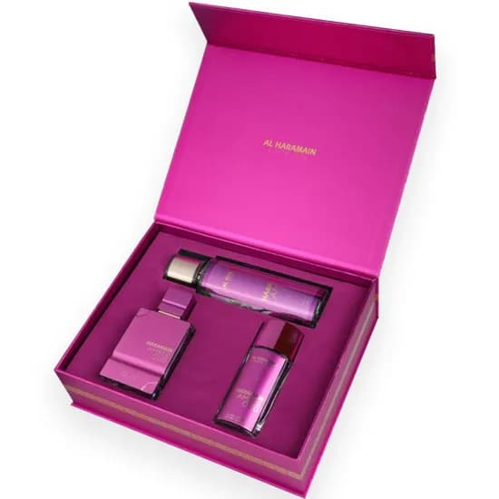 Al Haramain Amber Oud Ultra Violet Perfumery Gift Set With Bodymist (7