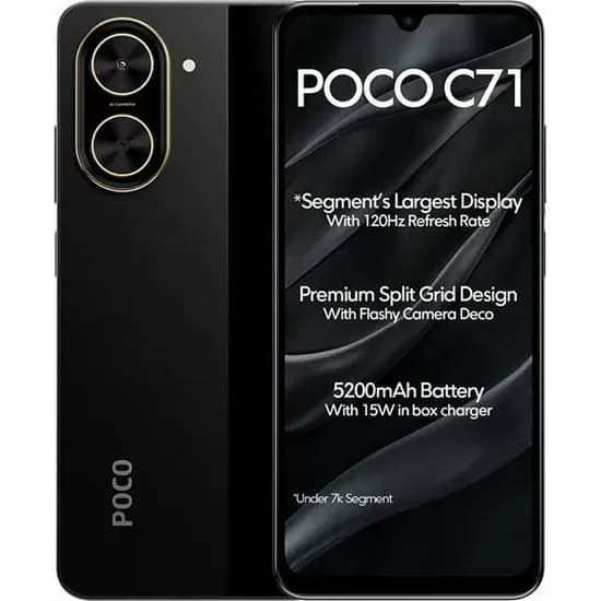 Smartphone Xiaomi Poco C71 128GB 4RAM Black Global