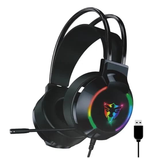 Headset Gamer Satellite AE-304 USB RGB - Preto