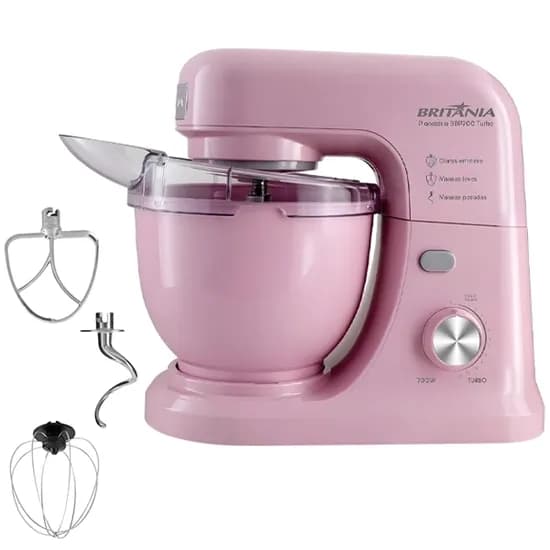 Batedeira Britânia Planetária BBP700RS Turbo 12 Velocidades 700 Watts 220V ~ 50/60 HZ - Rosa