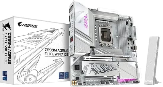 Placa Mãe Gigabyte Z890M Aorus Elite Wifi 7 Ice LGA1851/ 4XDDR5/ M.2/ DP/ USB-C