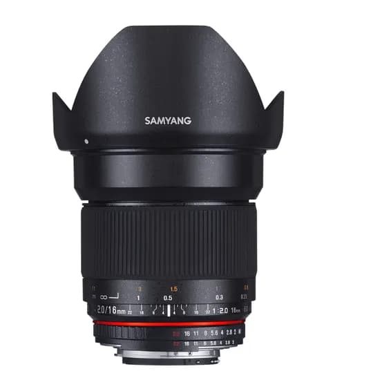 Lente Samyang Sony MF DSLR 16MM F2.0 e Aps-C