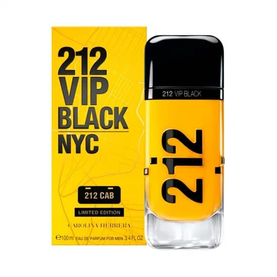 Perfume Carolina Herrera 212 Vip Black NYC 212 Cab Limited Edition Edp Masculino 100ML