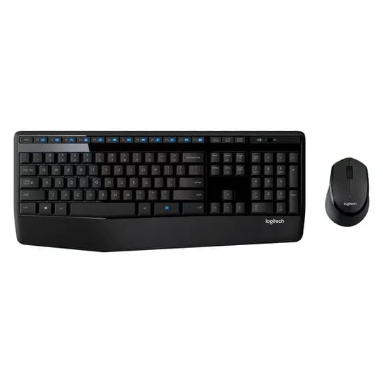 Kit Teclado e Mouse Logitech MK345 920-007820 Sem Fio Espanhol - Preto