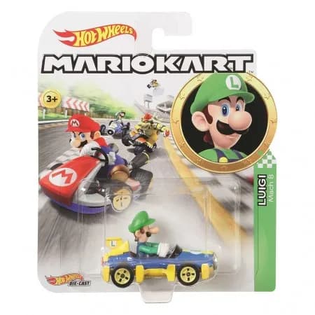 Car Hot Wheels Mario Kart Floor Stand Luigi 4456