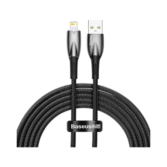 Cable de Datos Baseus Glimmer Series CB000023 CADH000201 USB-A A Lightning 1 Metro Negro