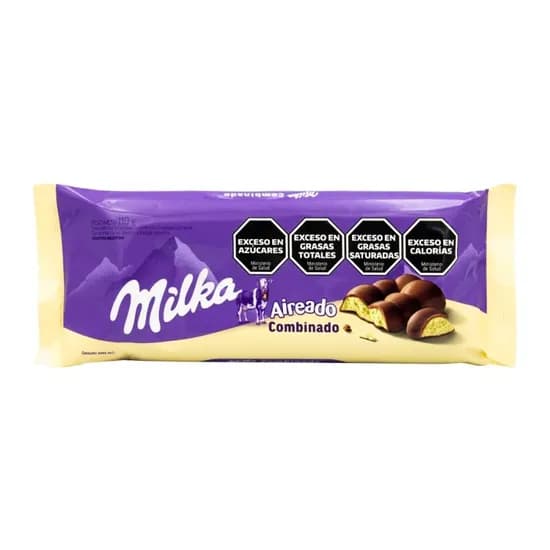 Barra Chocolate Milka Leger Aerado Combinado 110G