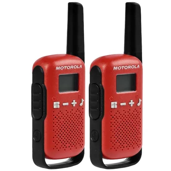Walkie-Talkie Motorola T110 22 Canais/25 KM - Preto/Vermelho