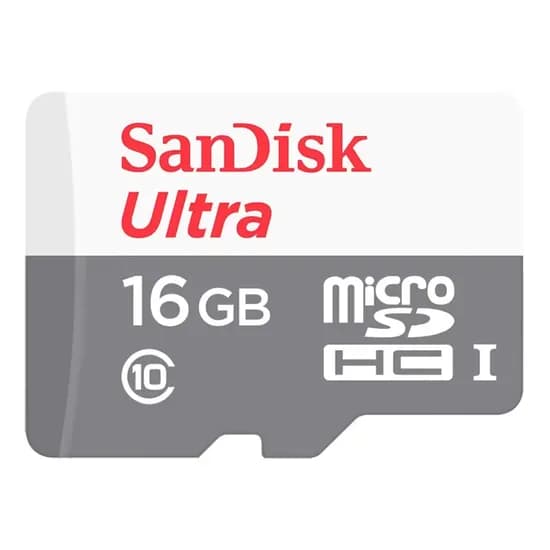 Cartão de Memória Micro SD Sandisk Ultra 16GB 80MBS - SDSQUNS-016G-GN3MA