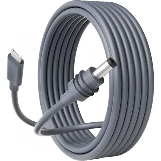 Cabo para Roteador Starlink Mini USB-C para DC / 2 Metros - Cinza