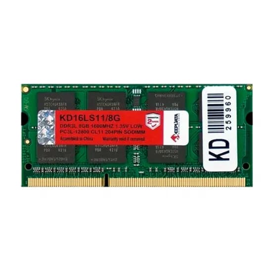 Memória para Notebook Keepdata, DDR3 8GB (1X8GB), 1600MHZ, So-DIMM, KD16S11/8G, Verde