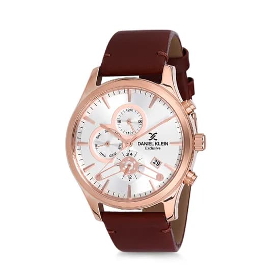 Relógio Analógico Masculino Daniel Klein Exclusive DK12156-4 - Marrom e Dourado