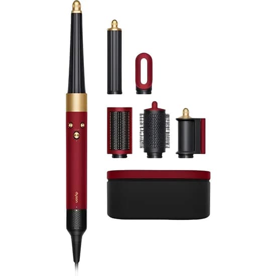 Modelador de Cabelo Dyson Airwrap I.D. Complete Long HS08 Bluetooth 1300 W 220V - Red Velvet/Dourado