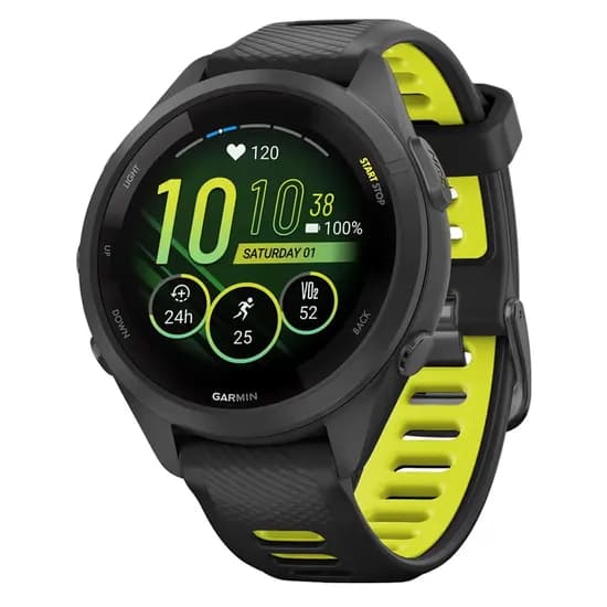 Smartwatch Garmin Forerunner 265S 010-02810-03 - Preto e Amarelo