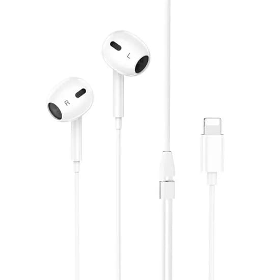 Fone de Ouvido Hoco M111 Max Lightning Con Microfone - White