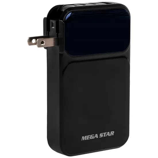 Carregador Portátil Megastar CH07 10.000 Mah 2 Saídas Lightning/USB-C/USB - Preto