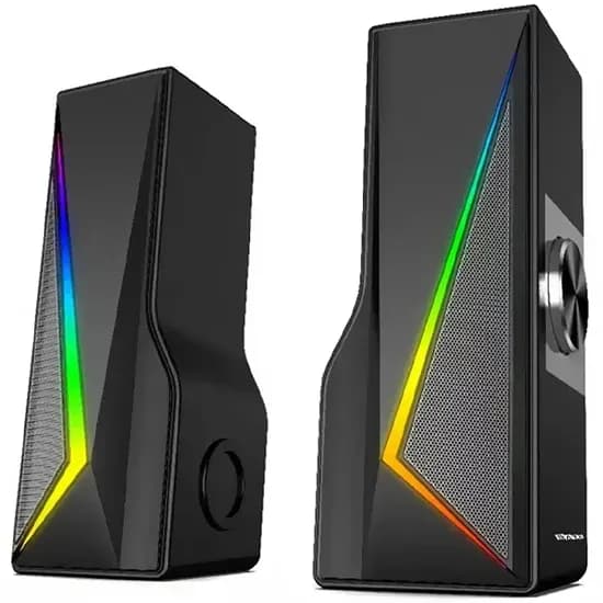 Speaker Satellite Gaming AS-92003B 6 Watts RMS com Bluetooth/USB/Mini Jack 3.5 MM - Preto
