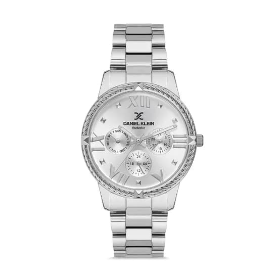Relógio Analógico Feminino Daniel Klein Exclusive DK.1.12566-1 - Prata