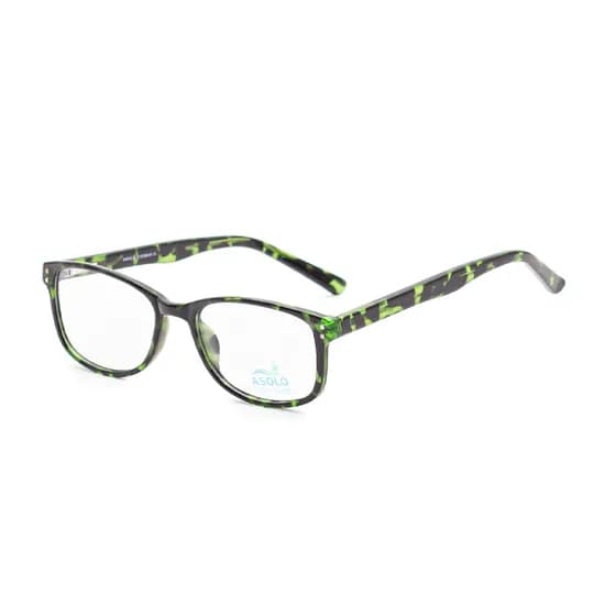 Armação para Óculos de Grau Asolo Mod.AS003 Tam. 51-16-140MM - Animal Print/Verde