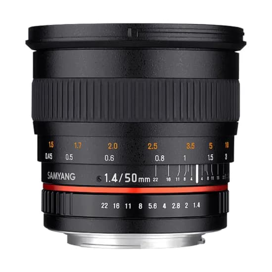Lente Samyang Sony MF DSLR 50MM F/1.4 e FF As Umc