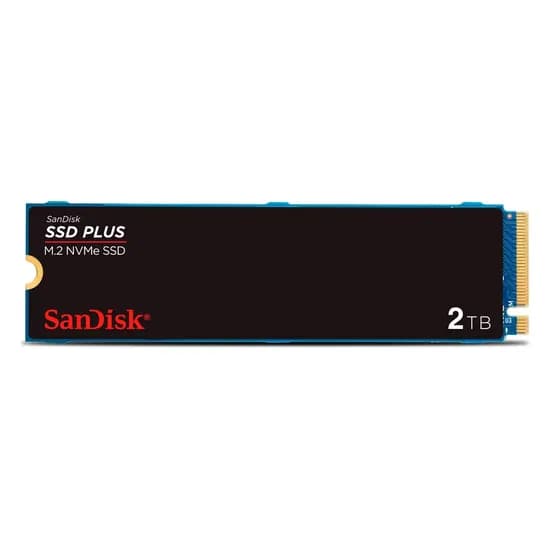 SSD M.2 Sandisk 2TB Plus Nvme PCI-Exp 3.0 - SDSSDA3N-2T00-G26