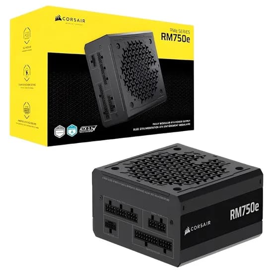 Fonte de Alimentação Corsair Rme RM750E Cybenetics Gold Platinum 750W Full Modular (CP-9020295-BR)