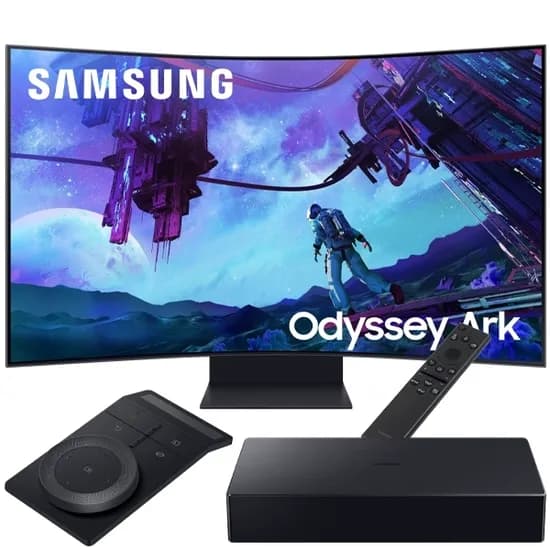 Smart Monitor Curvo Samsung Odyssey Ark S55CG970NNXGO de 55" 4K Ultra HD 16:9 1 MS GTG com Wi-Fi/HDMI