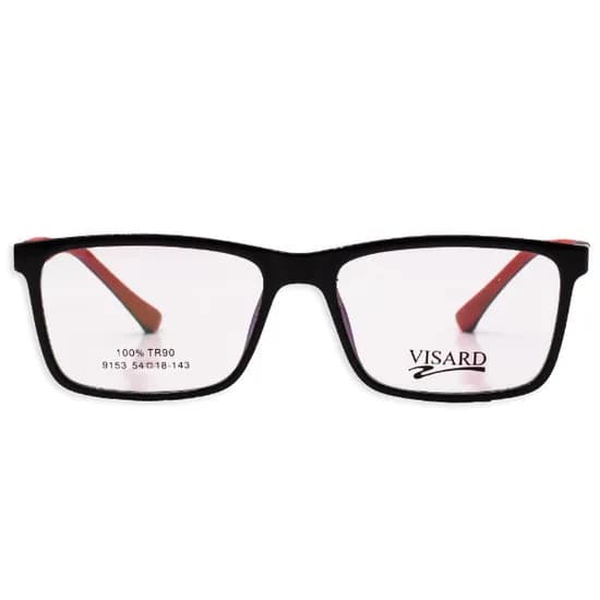 Armação para Óculos de Grau RX Visard 9153 54-18-143 C-1 - Preto/Vermelho
