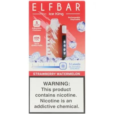 Vaper Descartavel Elfbar Ice King 40K Strawberry Watermelon 40000 Pufs