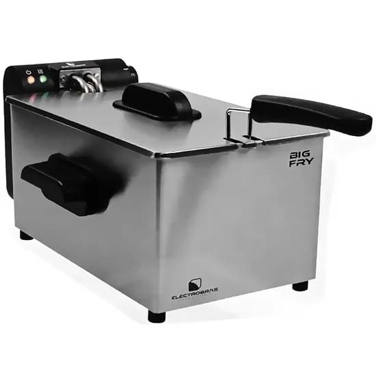 Fritadeira Elétrica Electrobras Big FRY EBFR-35 2.000 Watts 3.5 Litros 220 - 240V ~ 50/60HZ - Preta/Prata
