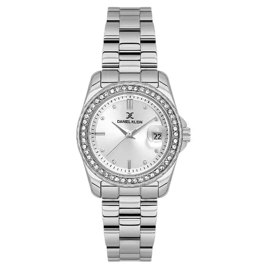 Relogio Analogico Feminino Daniel Klein DK.6.14134-1 Premium Lady / Pulseira de Aço Inoxidável - Prata