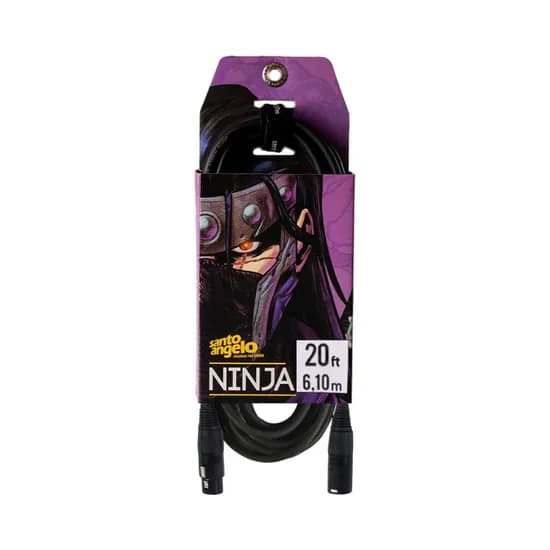 Cable de Micrófono Santo Angelo 20FT Ninja LW XRL A XRL 6.10M Negro