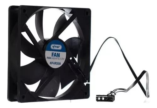 Cooler Fan de Gabinete, 12 X 12, Molex 4-Pinos, 120MM, Preto