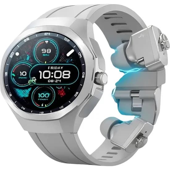 Relógio G-Tide R9 Edge - Prata + Fone de Ouvido
