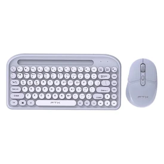 Kit Teclado e Mouse FTX FTXGK01 Sem Fio Espanhol - Roxo
