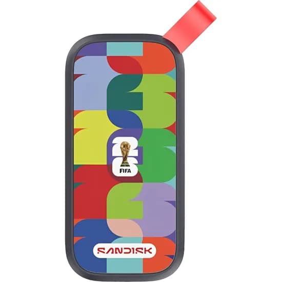 SSD Externo Portátil Sandisk Fifa World Cup 2026 Edition 1 TB - (SDSSDE30F-1T00-G25)