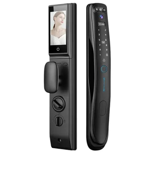 Fechadura Digital S931MAX Tuya/Senha/Cartão/Chave Preto