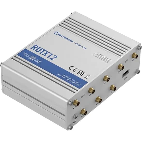 Roteador Industrial Teltonika RUTX12 Gigabit/VPN Dual Sim 4G - Branco