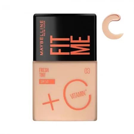 Base Facial Maybelline Fit Me Fresh Tint Vitamin C+ SPF50 03 30ML