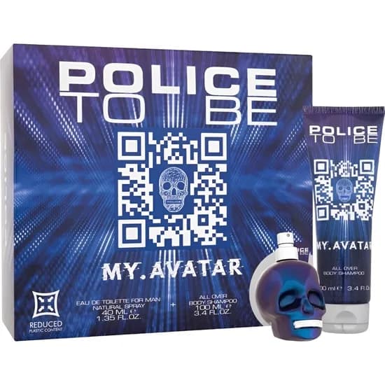 Kit Perfume Police To Be MY Avatar For Man Edt 40ML + Gel de Banho 100ML - Masculino 2 Peças