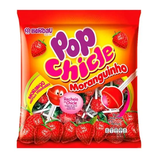 Pirulito Berbau Moranguinho Pacote 500G