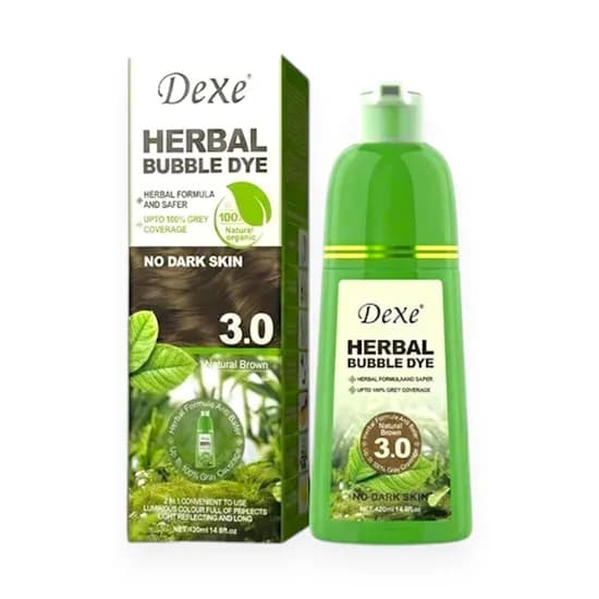 Shampoo Color Capilar Dexe Herbal Bublle Dye 3.0 Natural Brown 420ML
