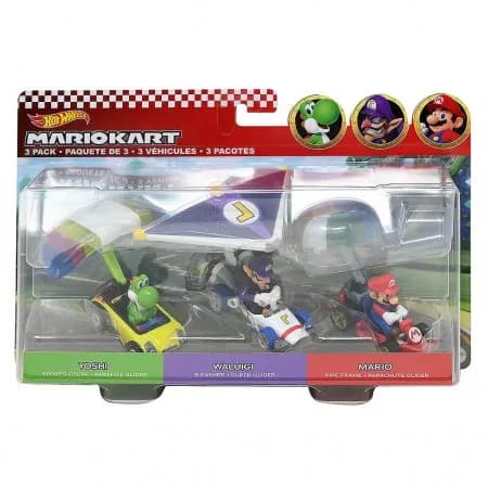 Car Hot Wheels Mario Kart 3PACK Glider 9045