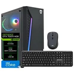 PC Montado Gamer Macrovip Intel Core i5 8400 de 2.8GHZ 8GB de Ram / 480GB SSD / Geforce GTX750TI 4GB - Preto