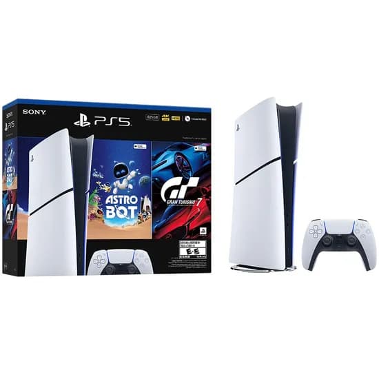 Console Sony Playstation 5 Dig Slim CFI-2115B 4K 825 GB - Branco + Gran Turismo 7 + Astro Bot