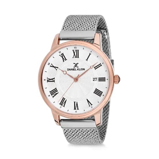 Relógio Analógico Masculino Daniel Klein Premium DK12168-3 - Prata e Rosa Ouro