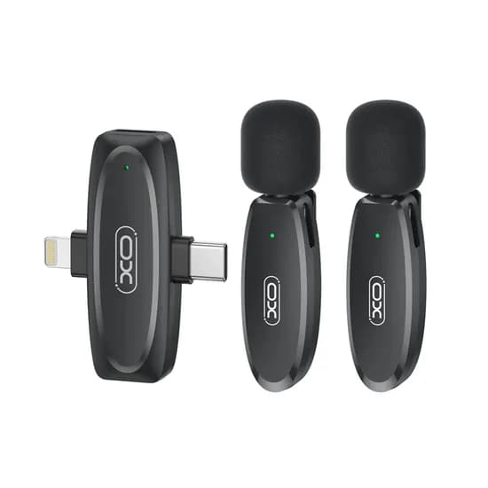 Microfone Sem Fio Xo MKF10 Dual Interface Type-C/Lightning - Preto